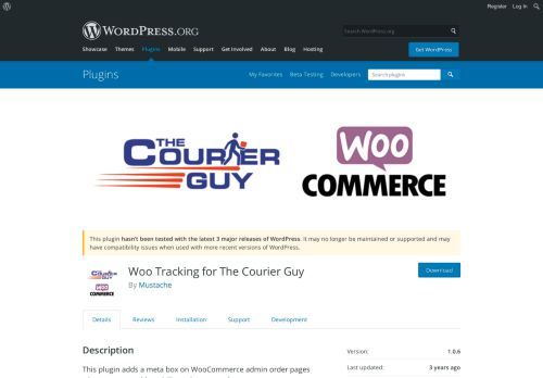 
                            8. Woo Tracking for The Courier Guy | WordPress.org