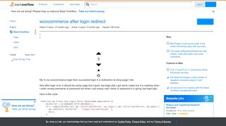 
                            4. woocommerce after login redirect - Stack Overflow