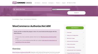 
                            10. WooCommerce Authorize.Net AIM - WooCommerce Docs