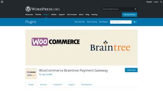 
                            7. WooCommerce Braintree Payment Gateway | WordPress.org