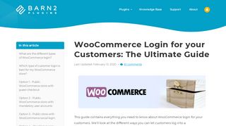 
                            1. WooCommerce Login for Customers: The Ultimate Guide - Barn2 Media