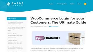 
                            5. WooCommerce Login for your Customers: The Ultimate ... - Barn2 Media