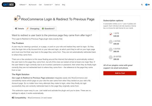 
                            11. WooCommerce Login & Redirect To Previous Page - IgniteWoo