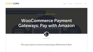 
                            6. WooCommerce Payment Gateways: Pay with Amazon - Chris Lema