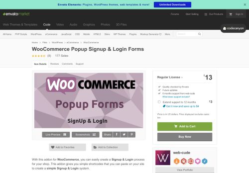 
                            9. WooCommerce Popup Signup & Login Forms by web-cude ...