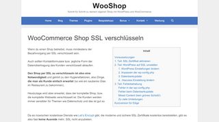 
                            5. WooCommerce Shop SSL verschlüsseln - WooShop
