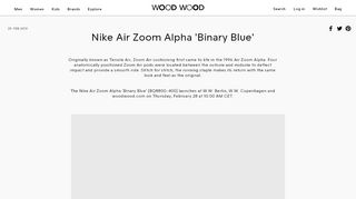 
                            7. Wood Wood - Nike Air Zoom Alpha 'Binary Blue'