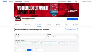 
                            9. Woodbine Entertainment Employee Reviews - Indeed