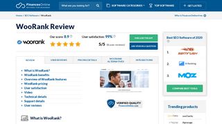 
                            7. WooRank Reviews: Overview, Pricing and Features