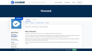 
                            8. Woorank Reviews, Pricing and Alternatives | Crozdesk