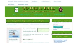 
                            10. Word Confusion: Log In vs Log-In vs Login – KD Did It Edits