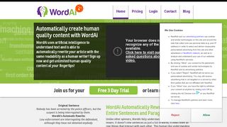 
                            11. WordAi | The Smartest Article Rewriter Ever