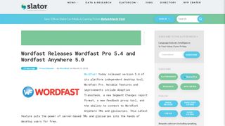 
                            13. Wordfast Releases Wordfast Pro 5.4 and Wordfast Anywhere 5.0 | Slator