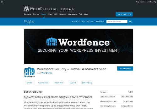 
                            1. Wordfence Security – Firewall & Malware Scan | WordPress.org