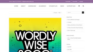 
                            11. Wordly Wise Troubleshooting Tips | Gloria Deo Academy