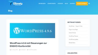 
                            3. WordPress 4.9.6 mit Neuerungen zur DSGVO-Konformität · Elbnetz-Blog