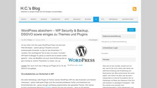 
                            7. WordPress absichern - WP Security & Backup, DSGVO sowie einiges ...