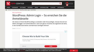 
                            11. WordPress Admin Login – Panel finden | TippCenter