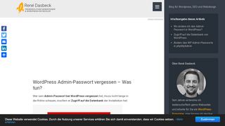 
                            12. WordPress Admin-Passwort vergessen - Was tun?