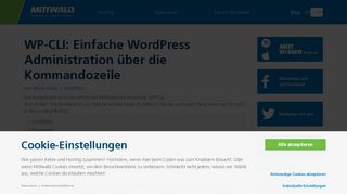 
                            10. WordPress Administration über die Kommandozeile - Mittwald