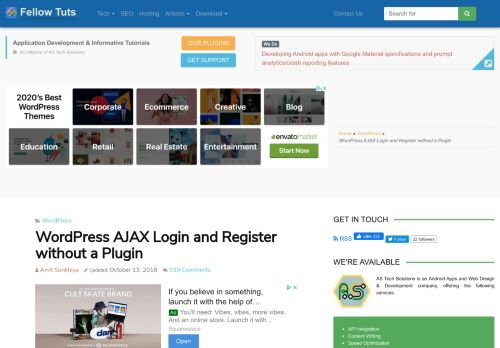 
                            10. WordPress AJAX Login and Register without a Plugin - Fellow Tuts