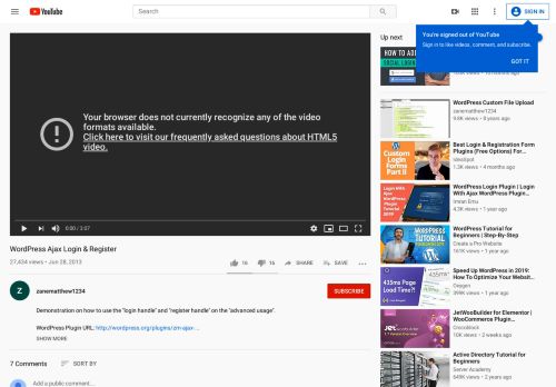 
                            12. WordPress Ajax Login & Register - YouTube
