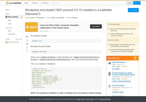 
                            5. Wordpress and phpbb3 SEO premod 3.0.12 installed in a subfolder ...