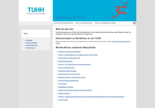 
                            1. WordPress @ TUHH | Ein Dienst des Rechenzentrums der TUHH