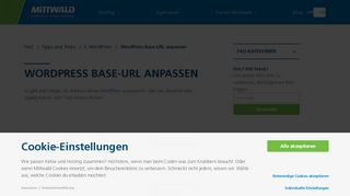 
                            12. WordPress Base-URL anpassen - Mittwald