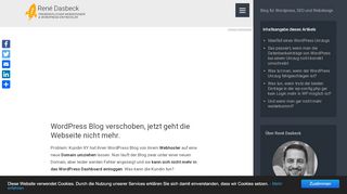 
                            8. WordPress Blog geht nach Umzug nicht mehr. Was tun?