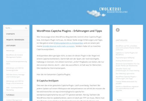 
                            3. Wordpress Captcha Plugins – Erfahrungen und Tipps | Wolke23 ...