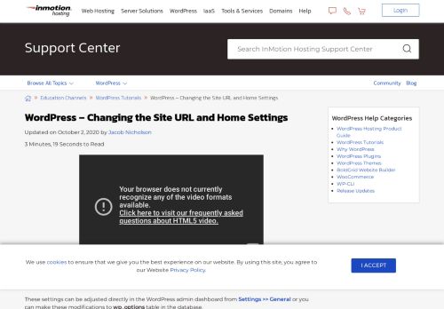 
                            13. WordPress - Changing the Site URL and Home Settings | InMotion ...