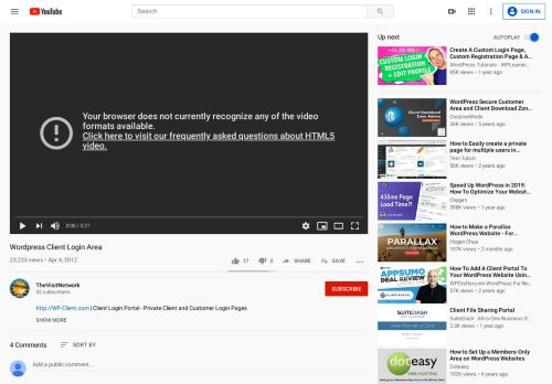 
                            7. Wordpress Client Login Area - YouTube