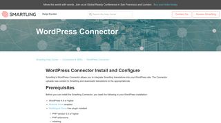 
                            7. WordPress Connector Install and Configure – Smartling Help Center