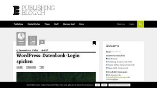 
                            5. WordPress: Datenbank-Login spicken | Publishingblog.ch