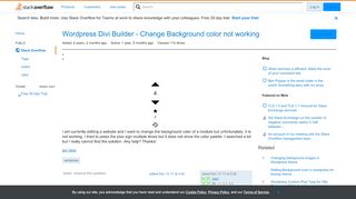 
                            13. Wordpress Divi Builder - Change Background color not working ...