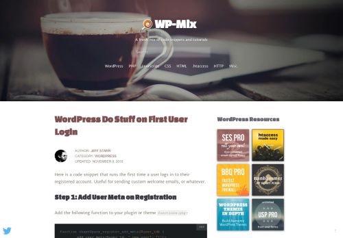 
                            6. WordPress Do Stuff on First User Login | WP-Mix