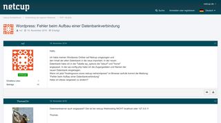 
                            10. Wordpress: Fehler beim Aufbau einer Datenbankverbindung - PHP ...