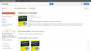 
                            12. WordPress For Dummies - Resultaten voor Zoeken naar boeken met Google