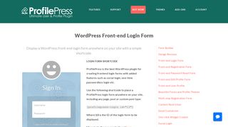 
                            12. WordPress Front-end Login Form - ProfilePress