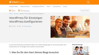 
                            8. WordPress für Einsteiger: WordPress konfigurieren | STRATO Blog