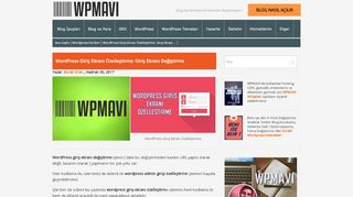 
                            2. Wordpress Giriş Ekranı Özelleştirme: Giriş Ekranı Değiştirme | WPMAVI