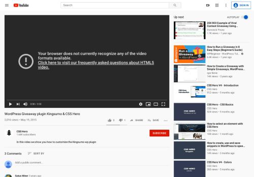 
                            13. WordPress Giveaway plugin Kingsumo & CSS Hero - YouTube