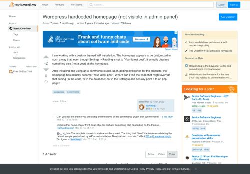 
                            6. Wordpress hardcoded homepage (not visible in admin panel) - Stack ...