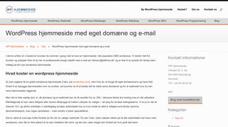 
                            8. Wordpress hjemmeside med eget domæne og e-mail | WP Hjemmeside