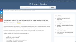 
                            6. WordPress – How to customise wp-login page layout and styles – IT ...