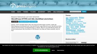 
                            1. WordPress HTTPS mit SSL-Zertifikat einrichten - Pressengers