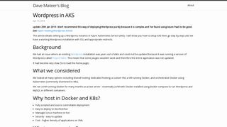 
                            6. Wordpress in AKS - Dave Mateer's Blog