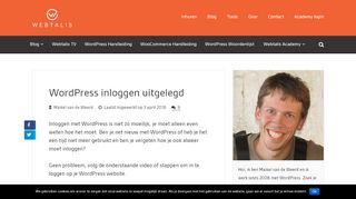 
                            7. WordPress inloggen uitgelegd (stappenplan) - Webtalis