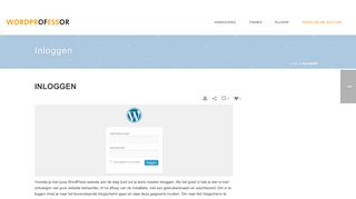 
                            6. WordPress Inloggen | WordProfessor